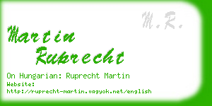 martin ruprecht business card